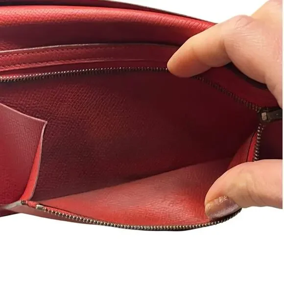 Hermès Bearn Classic Long Wallet Red Leather Gold Hardware 2004 - Picture 16 of 16